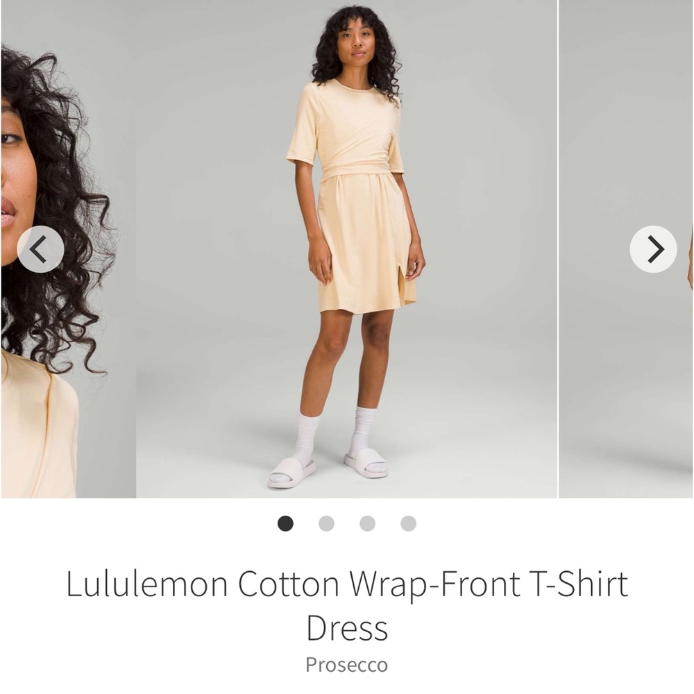 lululemon athletica Prosecco Cotton Wrap-Front Mini Dress - Pale Peach